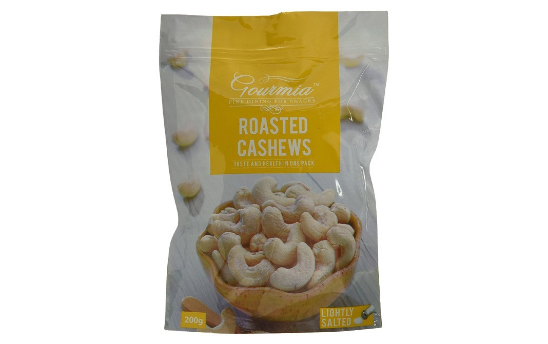 Gourmia Roasted Cashews Lightly Salted   Pack  200 grams